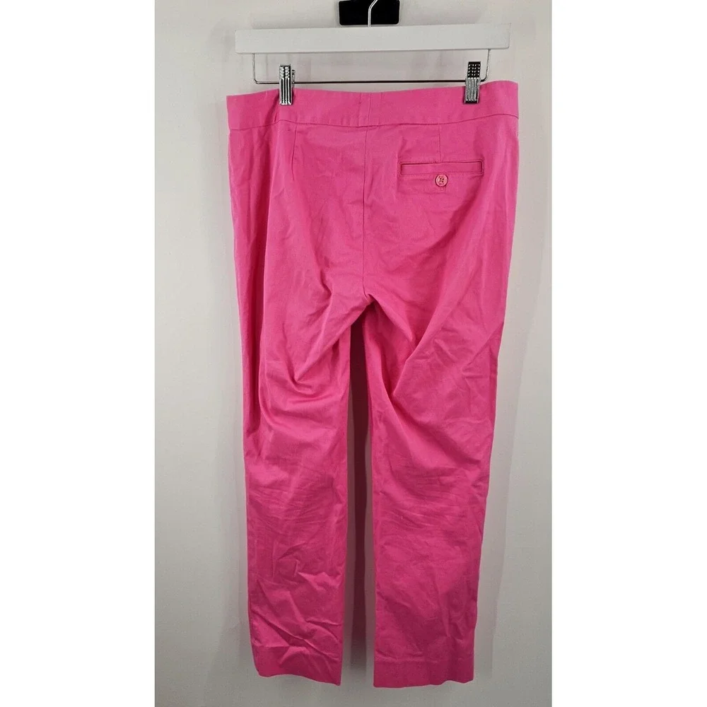 Lilly Pulitzer Hot Pink Dress Pants Size 6‎ Women's Straight Leg Stretch Bright